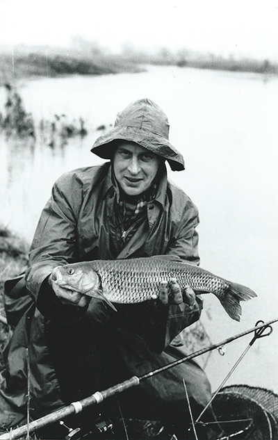 Dick Walker with a fine chub.